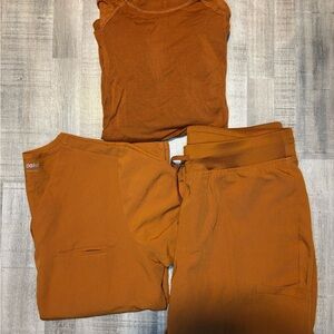 Women's Brown Scrub Set